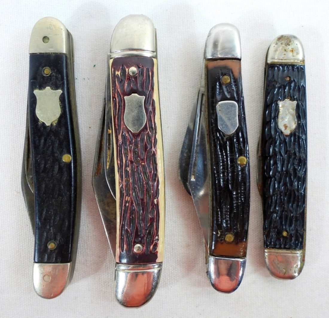 (4) Schrade Two & Three Blade Pocket Knives (1 of 3)