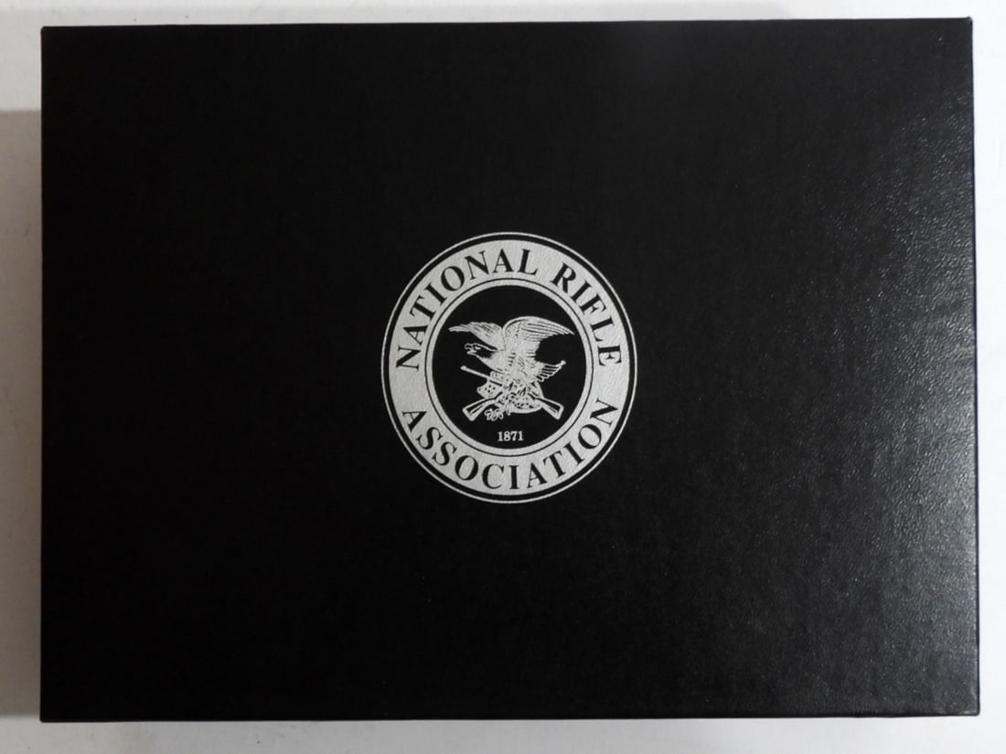 National Rifle Association Shrade+ LockBack: New in box with leather sheath. This beautiful Lock Back Knife features the National Rifle Association logo
