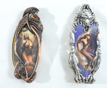 (2)Franklin Mint Knightstone Collections