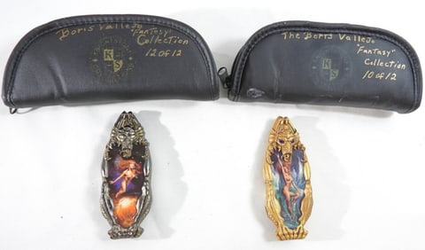 (2)Franklin Mint Knightstone Collections