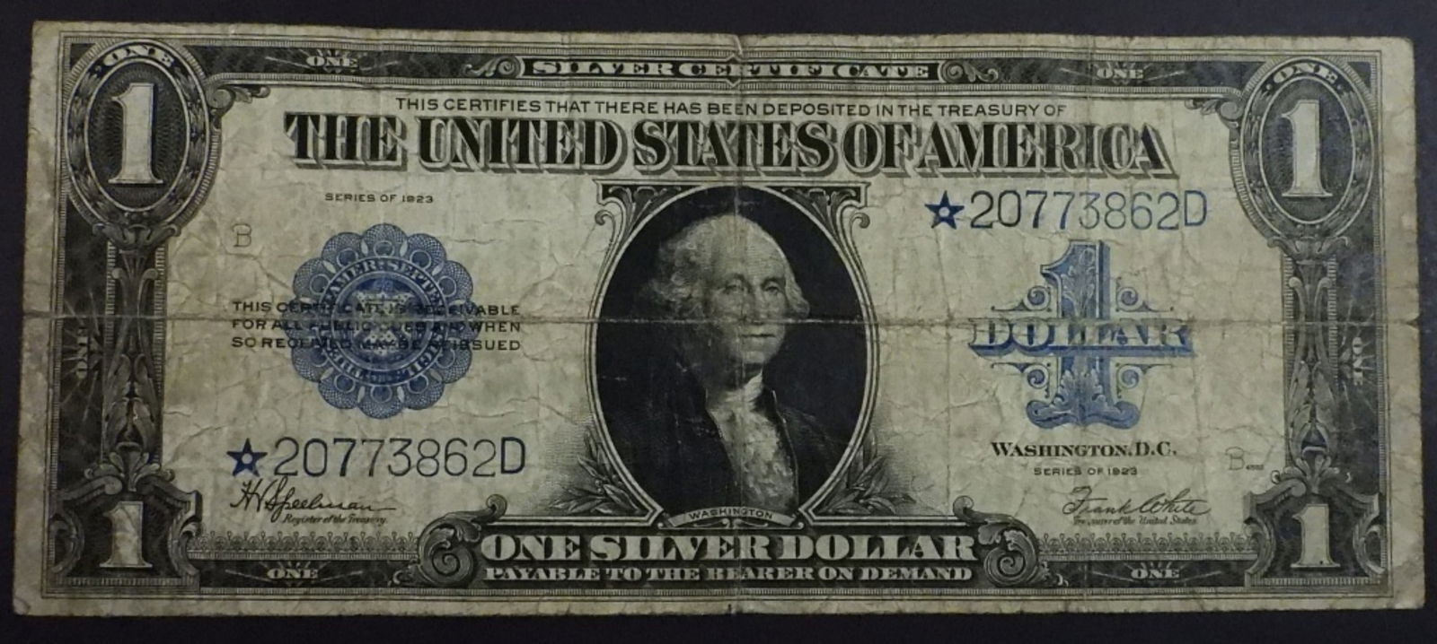 Star Note 1923 $1 Silver Certificate (1 of 2)