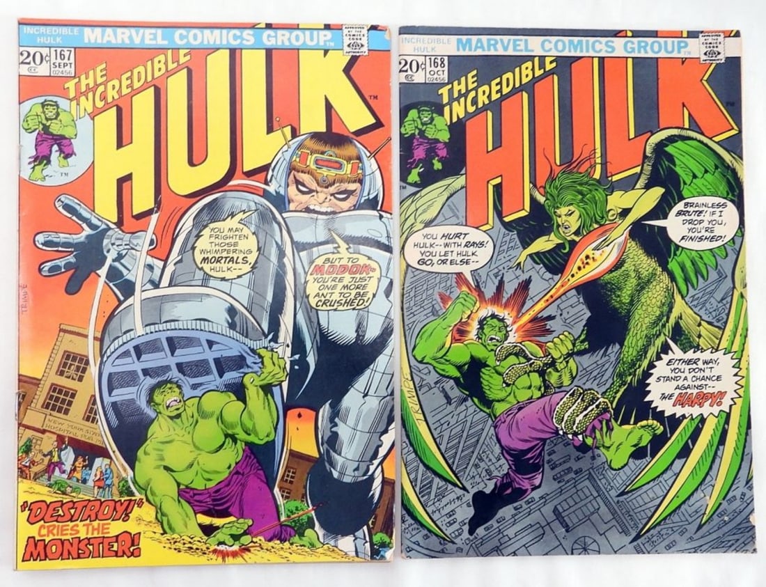 2 Marvel Incredible Hulk #167-168 (1 of 3)