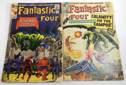 (2) 1965 Marvel Fantastic Four #35 and #39