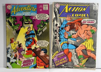 (2) DC Action Comics #351/ Adventure #370