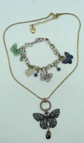Butterfly Necklace and Bracelet