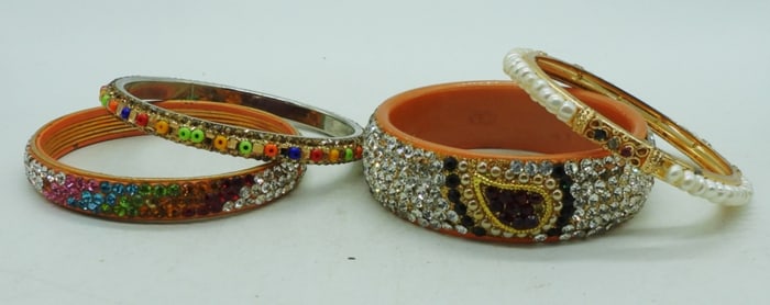 4 Bright Colorful Bangles