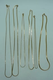6 Gold-Tone Chains