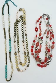 3 Beaded Necklaces
