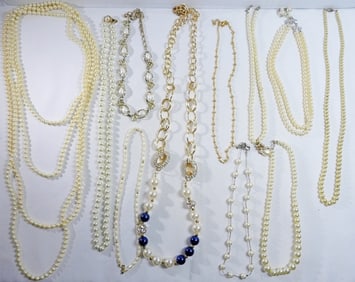 10 Faux Pearl Necklaces