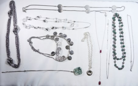 10 Silver Tone Jewelry
