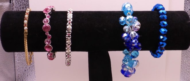 6 Jeweled Bracelets