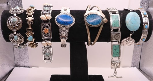 8 Turquoise Bracelets