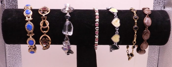 7 Jewel/ Beaded Bracelets