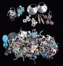 Large Mixed Lot Of Earrings