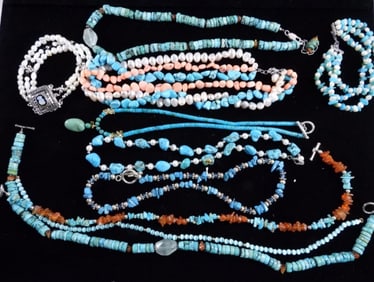 8 Necklaces And 6 Bracelets