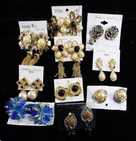10 Pairs Of Clip-on Earrings