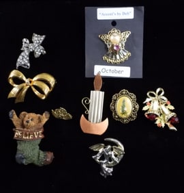 9 Holiday Style Pin Brooches