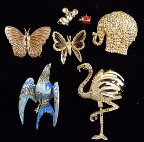 7 Animal Pin Brooches