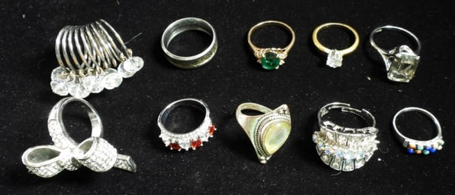 10 Mixed Lot Of Rings