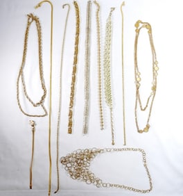10 Gold Necklaces and 1 Gold Bracelet