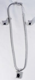 1 Diamond Like Necklace With Earrings