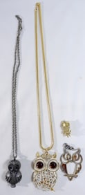 2 Necklaces & 2 Charms(Owl)