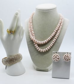 Pink Necklace & Earring Set Plus More