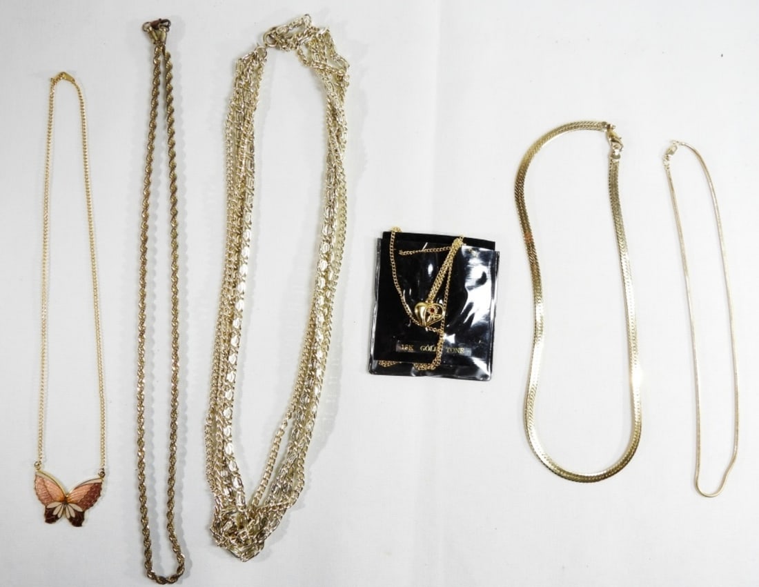 6 Miscellaneous Gold Necklaces (1 of 1)