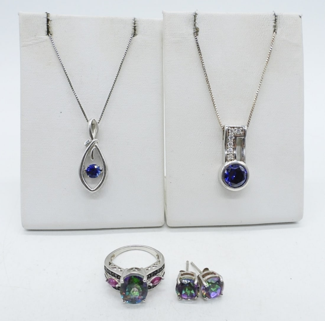 Mystic Topaz, Amethyst, Sapphire in 925 (1 of 7)
