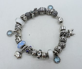 Pandora Sterling Bracelet - 27 Charms