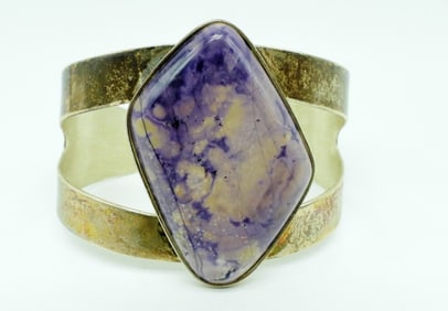 Charoite Sterling DTR Cuff Bracelet