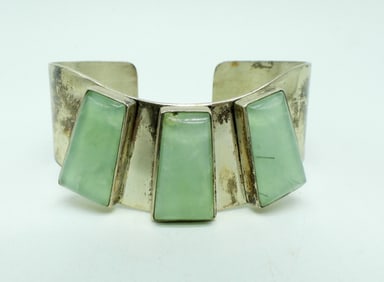 Jay King Sterling Green Gemstone Bracelet