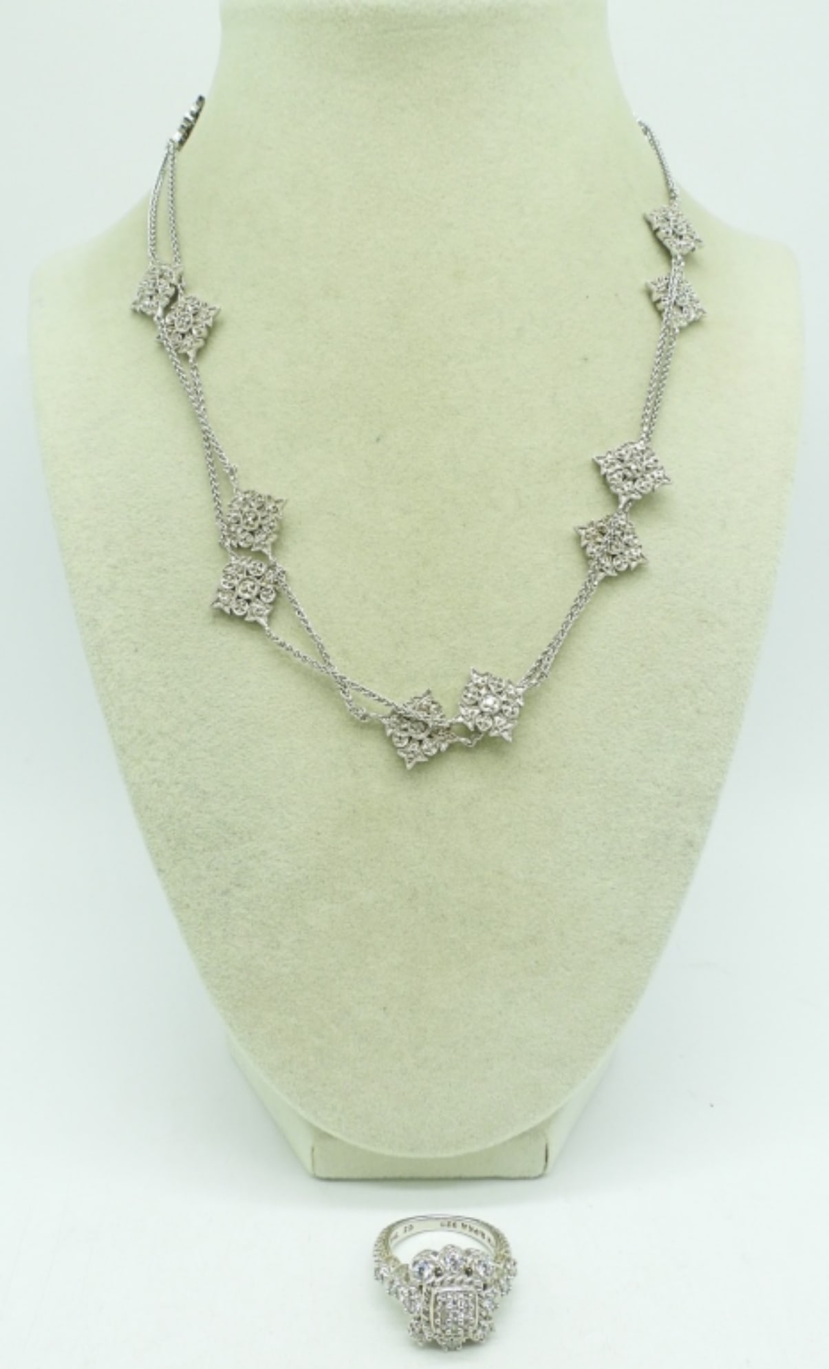 Judith Ripka Sterling Ring  & Necklace (1 of 6)