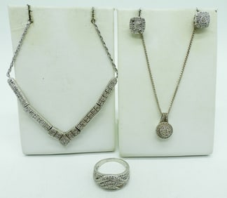 Sterling Diamond Bridal Style Jewelry