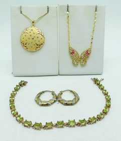 Gold Tone Sterling Necklaces & More