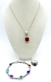 Mexico 925 Onyx, Malachite & More Set