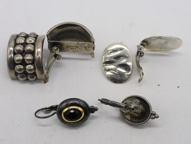 (3) Vintage pairs of earrings 925
