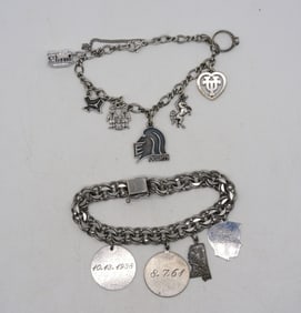 2 Sterling Charm Bracelets