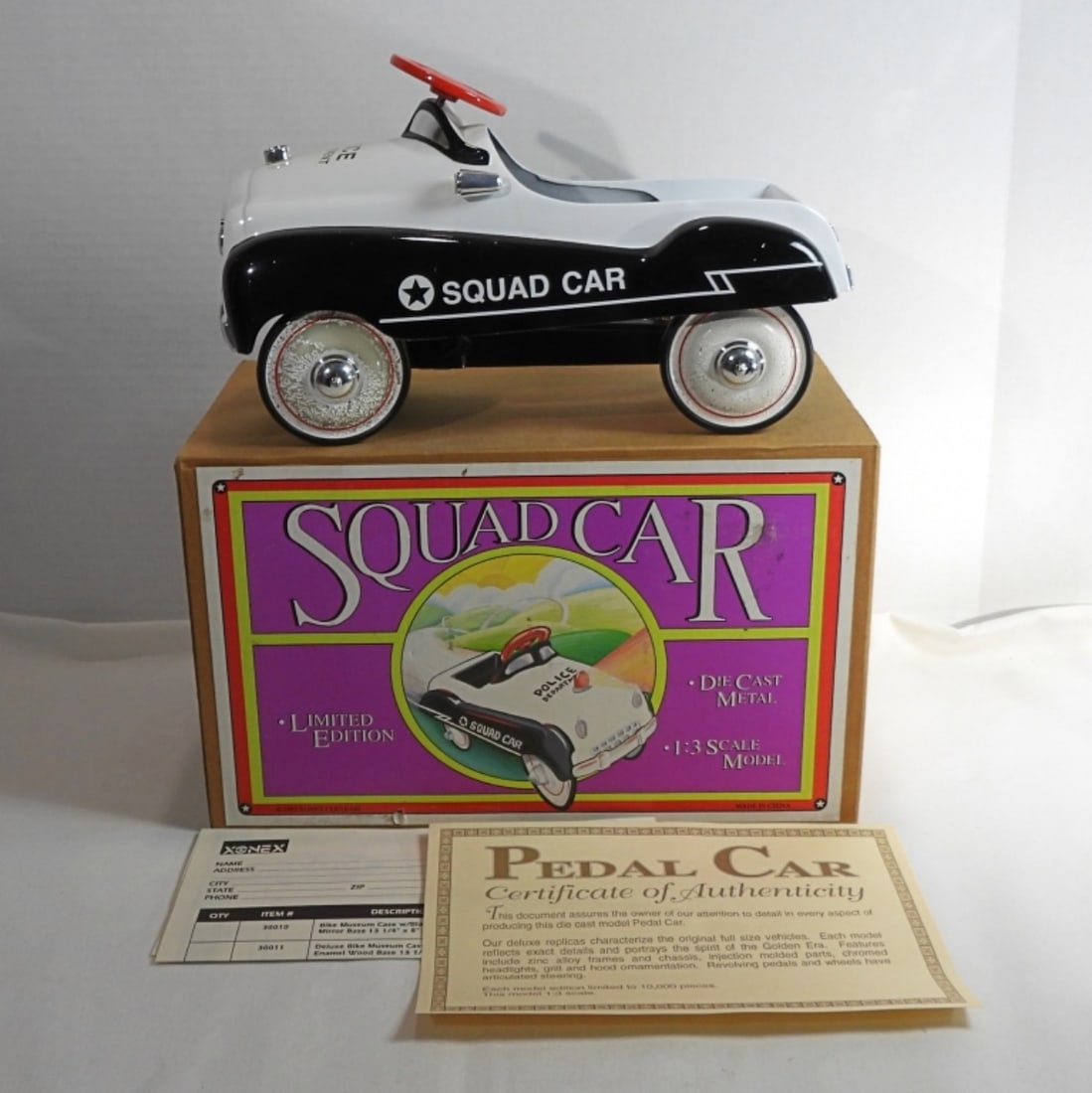 Limited Edition 1993 Pedal Car, Squad Car (1 of 12)