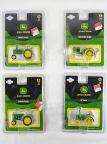 4 John Deere Model Tractors