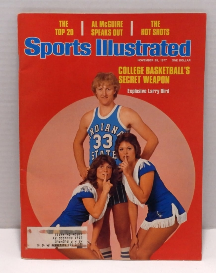 Sports Illustrated 1977 Larry Bird Rookie Cover: November 28 1977 edition, no pages missing or loose