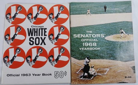 White Sox & Senators Yearbooks 1963 & 68