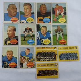 13 TOPPS 1960 Football Cards