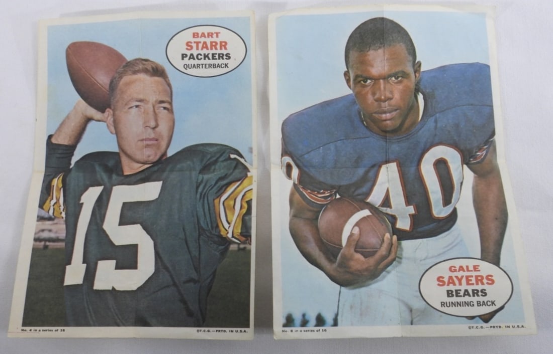 (2) 1968 TOPPS Football Mini Posters (1 of 4)