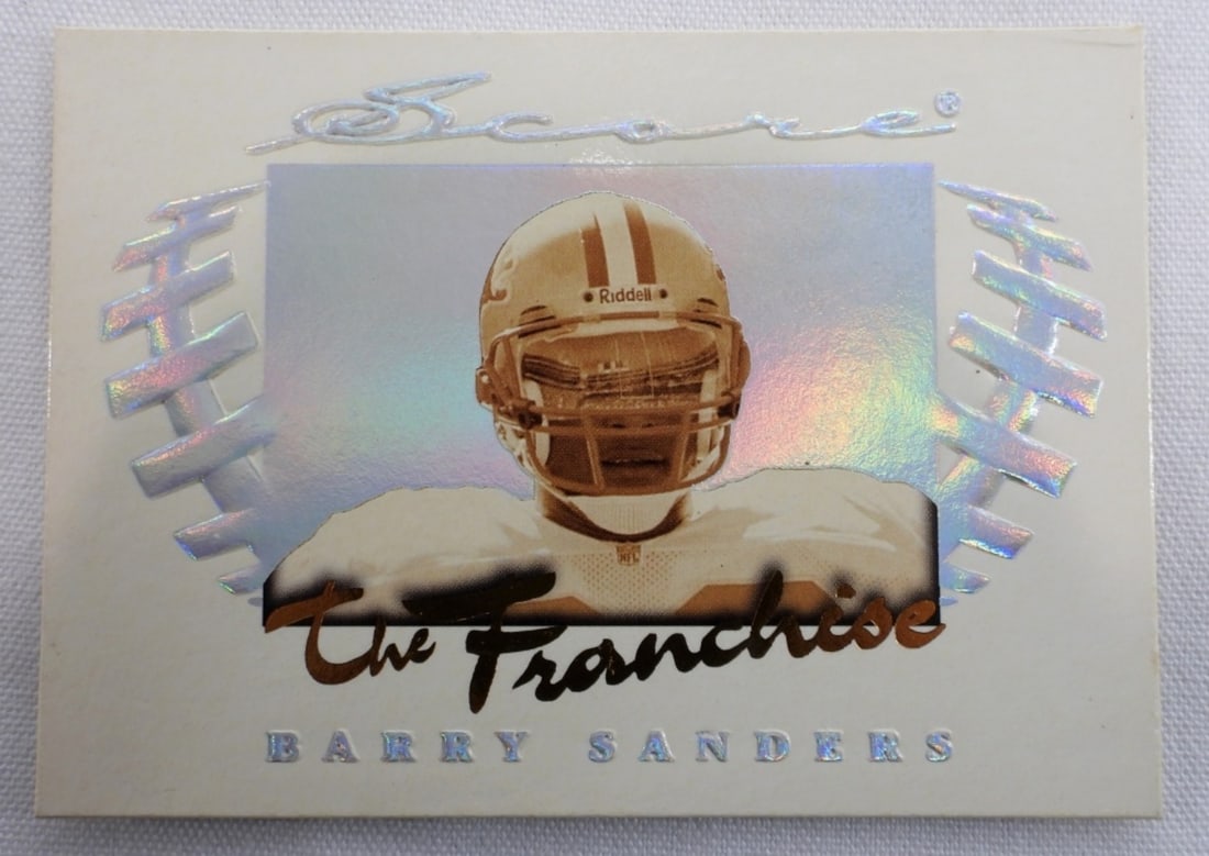 1997 Pinnacle Barry Sanders #2 of 16: NM Hologram style card.