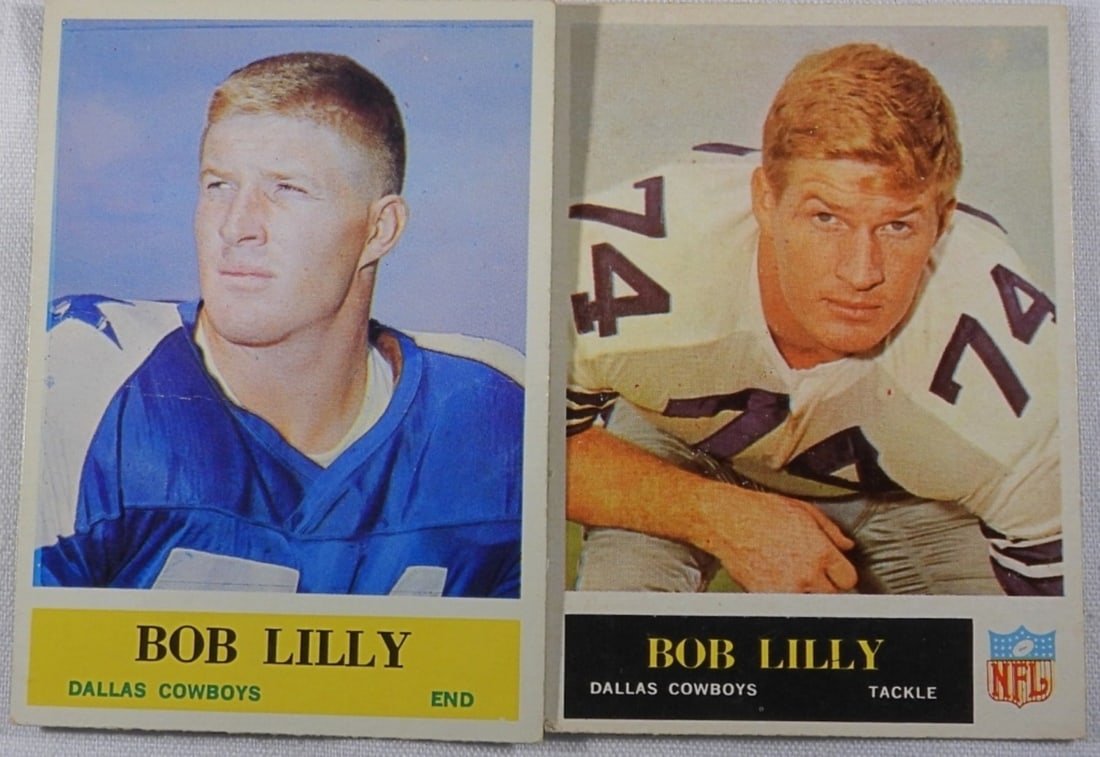 Bob Lilly, Dallas Cowboys Football Cards: 1964 Card 48, 1965 Card 47