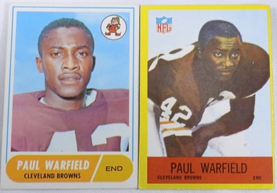 2 Paul Warfield, Cleveland Browns Cards
