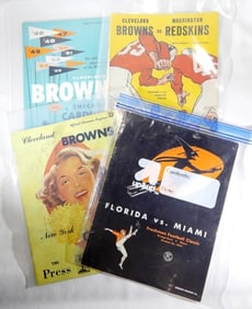 4 Vintage Football Programs
