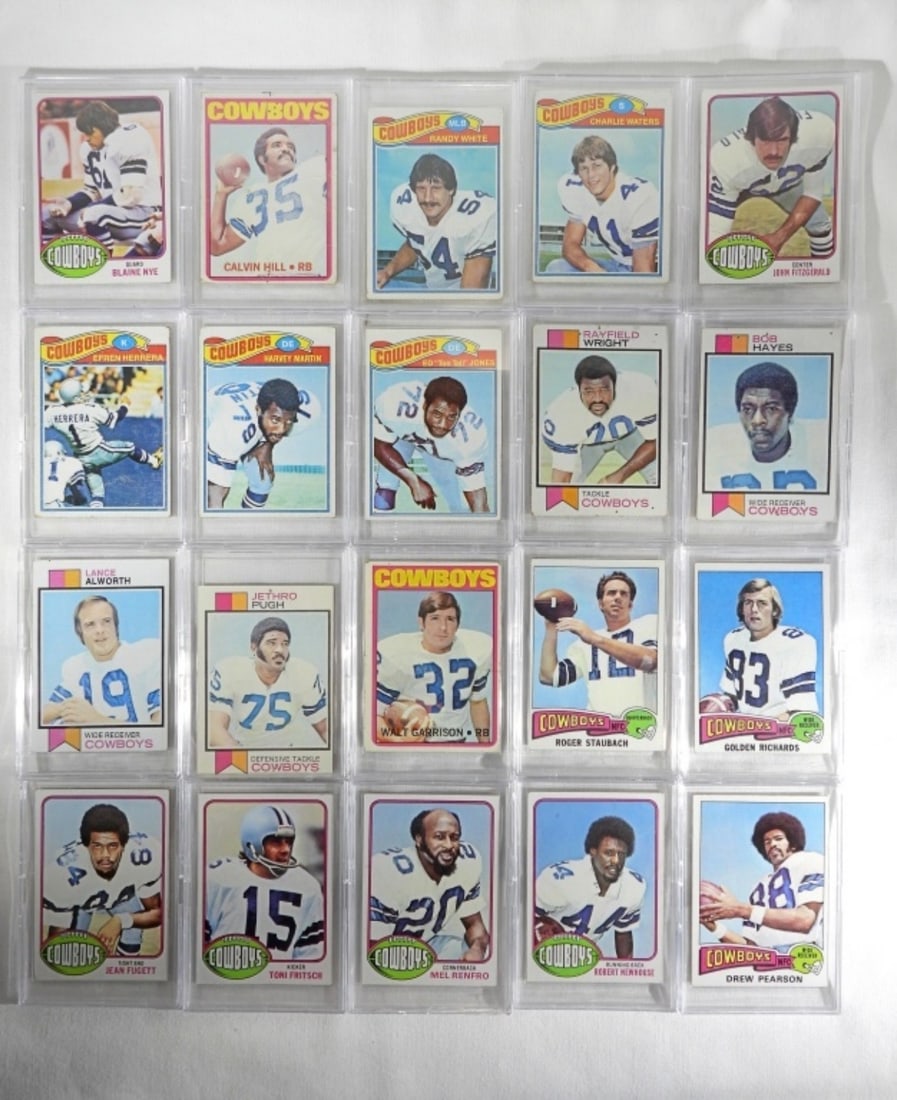 Vintage 1970s Cowboys Card Lot Of 20 (1 of 2)