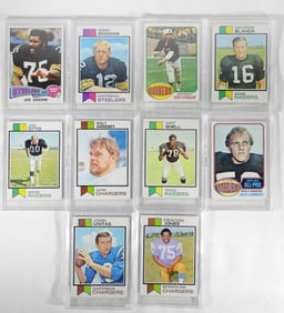 Vintage 1970s Football Card Lot Of 10